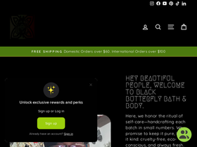 Black Butterfly Bath & Body website screenshot