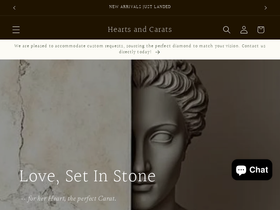 heartsandcarats.com homepage screenshot