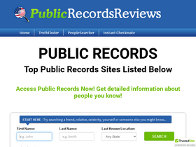 'publicrecordsreviews.com' screenshot