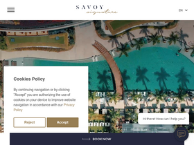 'savoysignature.com' screenshot