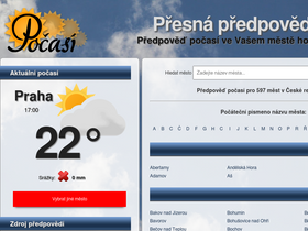 'presnepocasi.cz' screenshot