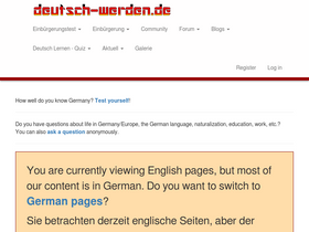 'deutsch-werden.de' screenshot