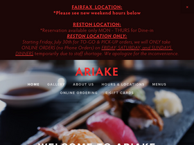 ariakerestaurant.com