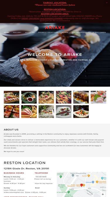 ariakerestaurant.com