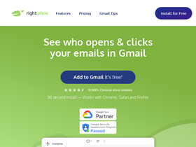 'rightinbox.com' screenshot
