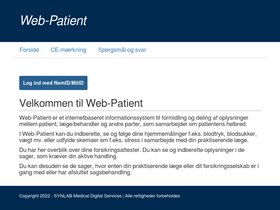 'web-patient.dk' screenshot
