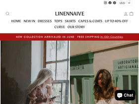 'linennaive.com' screenshot