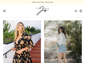 Finding July homepage screenshot