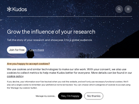 'growkudos.com' screenshot