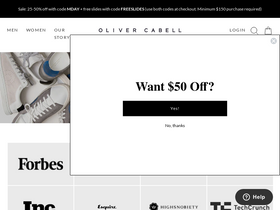 Oliver Cabell homepage screenshot