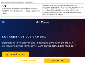 'tarjetaplaystation.com' screenshot