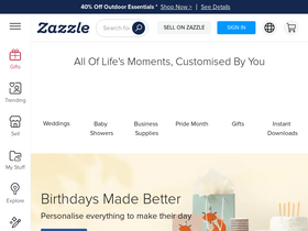 'zazzle.com.au' screenshot