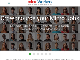 'microworkers.com' screenshot