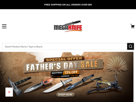 'megaknife.com' screenshot