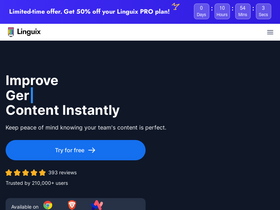 Linguix - Elevate writing with AI assistance, grammar checks, and multilingual support.