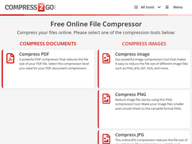 'compress2go.com' screenshot