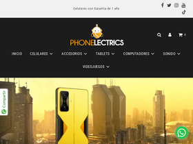 Phonelectrics homepage screenshot