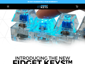 Fidget Keys homepage screenshot