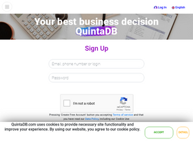 'quintadb.com' screenshot