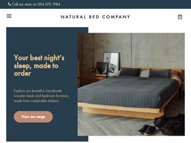 'naturalbedcompany.co.uk' screenshot