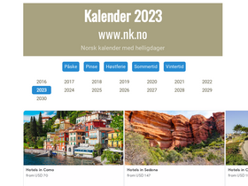 'norskkalender.no' screenshot
