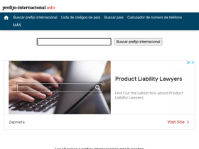 'prefijo-internacional.info' screenshot