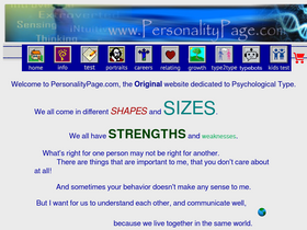 'personalitypage.com' screenshot
