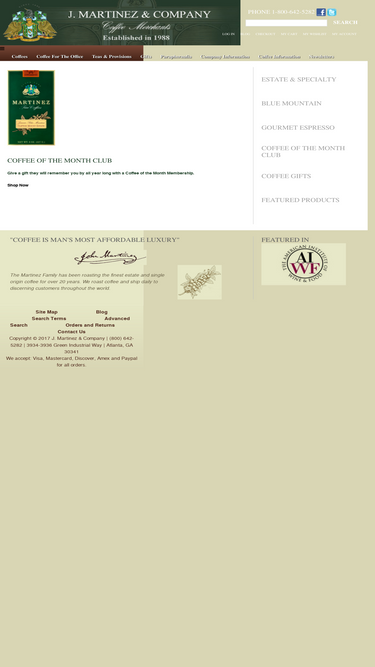 martinezfinecoffees.com