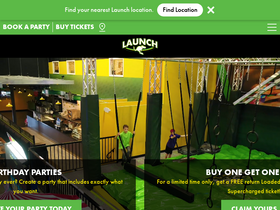 'launchtrampolinepark.com' screenshot