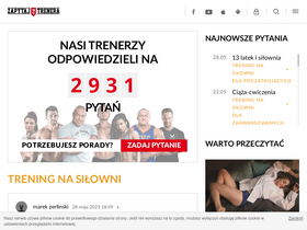 'zapytajtrenera.pl' screenshot