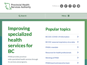 'phsa.ca' screenshot