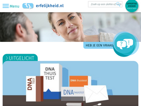 'erfelijkheid.nl' screenshot