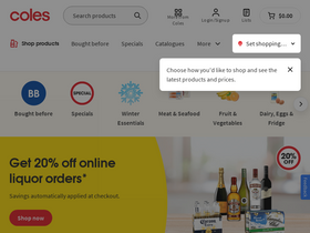 'coles.com.au' screenshot