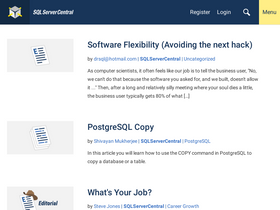 'sqlservercentral.com' screenshot