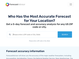 'forecastadvisor.com' screenshot
