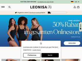 Leonisa homepage screenshot