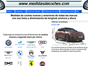 'medidasdecoches.com' screenshot