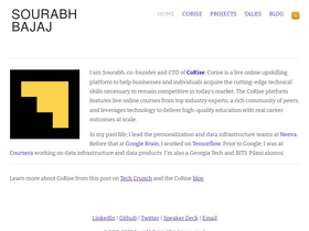 'sourabhbajaj.com' screenshot