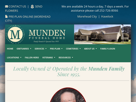 'mundenfuneralhome.net' screenshot