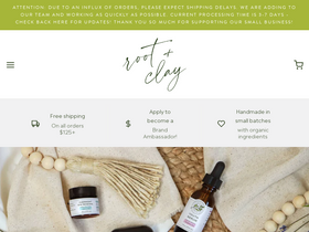 rootandclay.com homepage screenshot