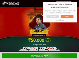'khelplayrummy.com' screenshot