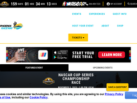 'phoenixraceway.com' screenshot