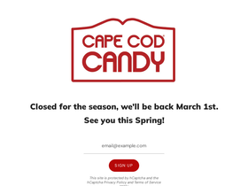 capecodcandy.co homepage screenshot