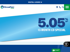 'oceanfirst.com' screenshot