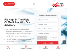 'mbbsexperts.com' screenshot