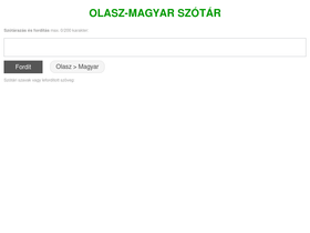 'olasz-magyar-szotar.hu' screenshot