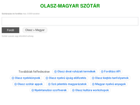'olasz-magyar-szotar.hu' screenshot