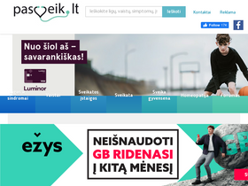 'pasveik.lt' screenshot