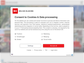 'delius-klasing.de' screenshot