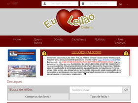 'euamoleilao.com.br' screenshot